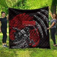 Berserker Bear Warrior Viking Quilt Tribal Strength and Runic Blood