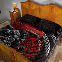Berserker Bear Warrior Viking Quilt Bed Set Tribal Strength and Runic Blood