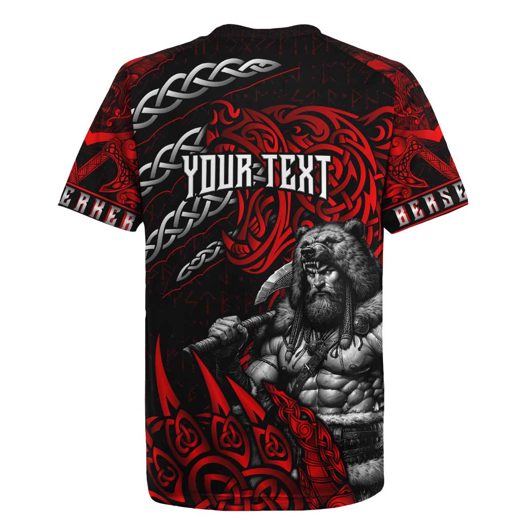 Berserker Bear Warrior Viking Rugby Jersey Tribal Strength and Runic Blood