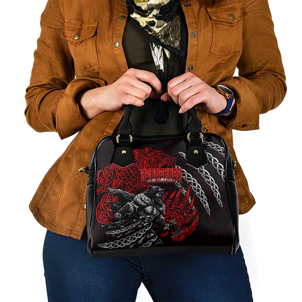 Berserker Bear Warrior Viking Shoulder Handbag Tribal Strength and Runic Blood
