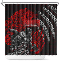 Berserker Bear Warrior Viking Shower Curtain Tribal Strength and Runic Blood