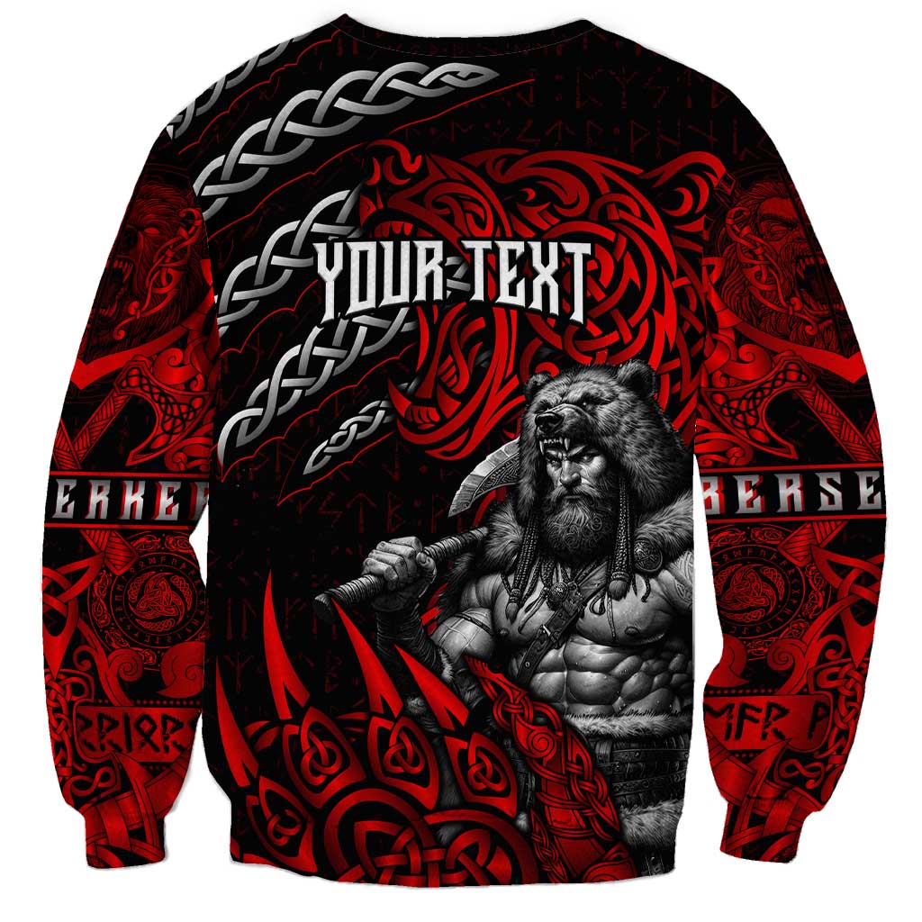 Berserker Bear Warrior Viking Sweatshirt Tribal Strength and Runic Blood