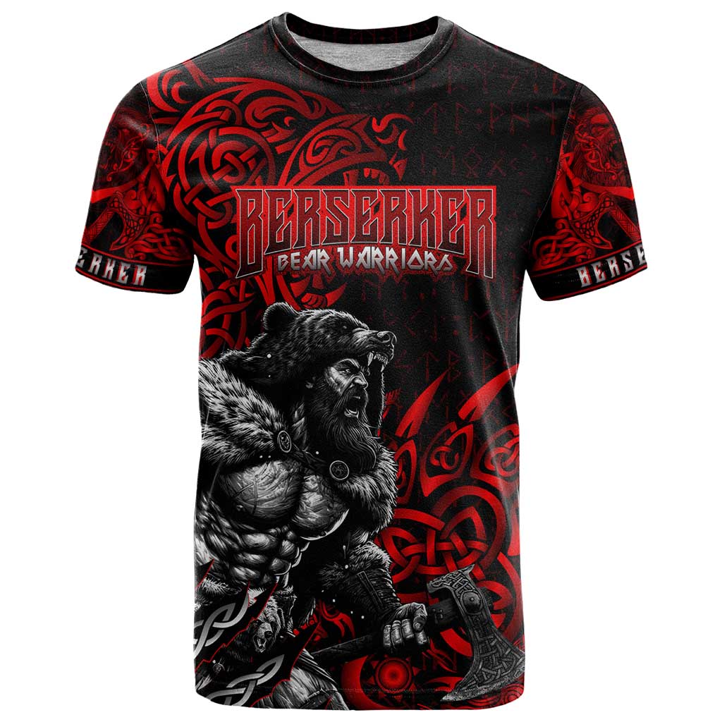 Berserker Bear Warrior Viking T Shirt Tribal Strength and Runic Blood