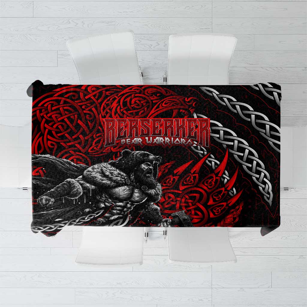Berserker Bear Warrior Viking Tablecloth Tribal Strength and Runic Blood