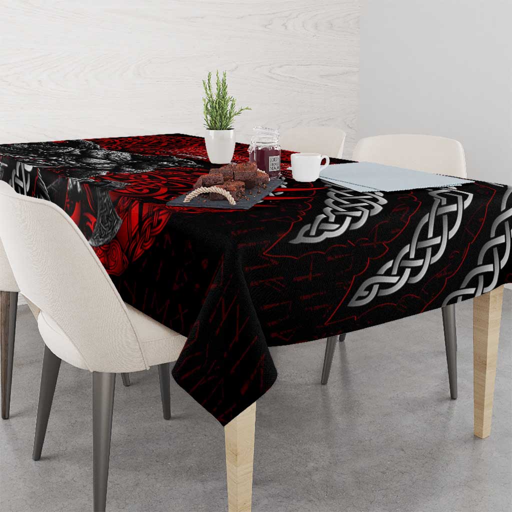 Berserker Bear Warrior Viking Tablecloth Tribal Strength and Runic Blood