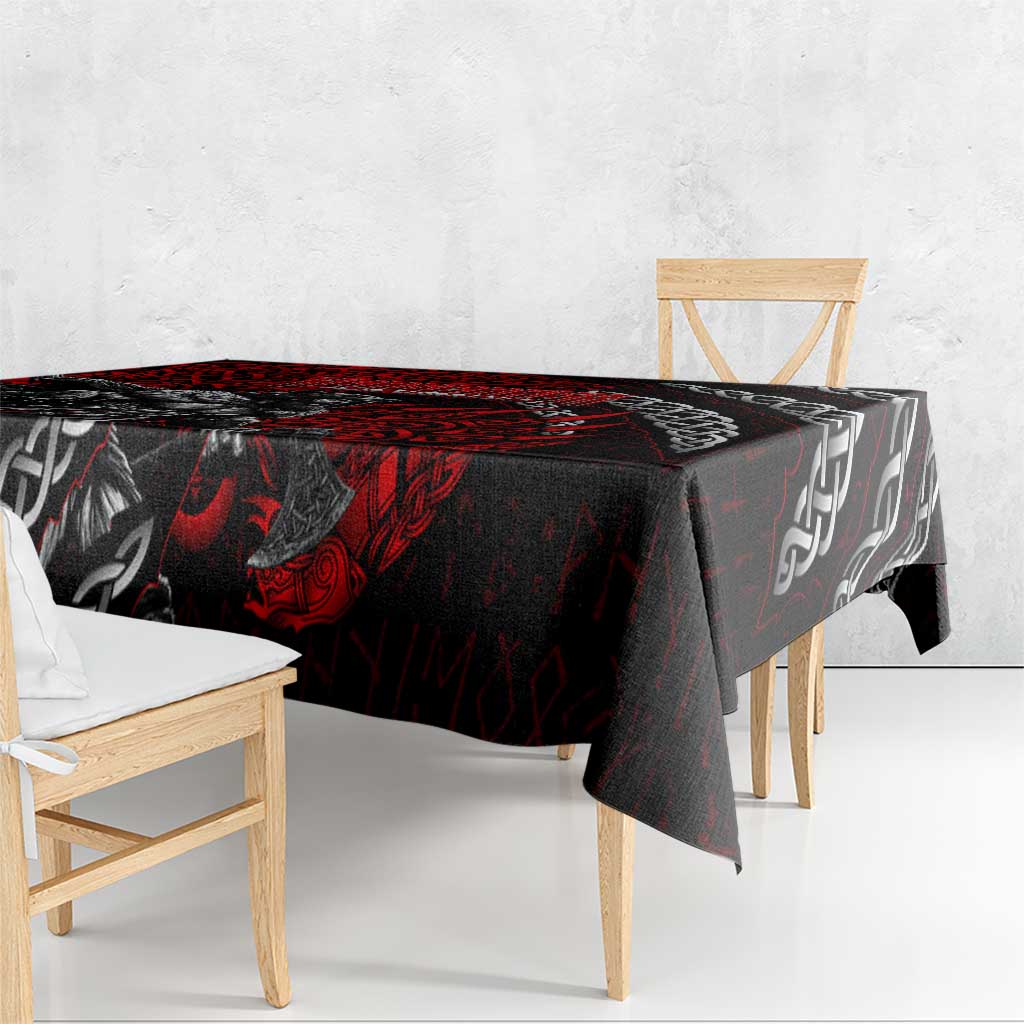Berserker Bear Warrior Viking Tablecloth Tribal Strength and Runic Blood