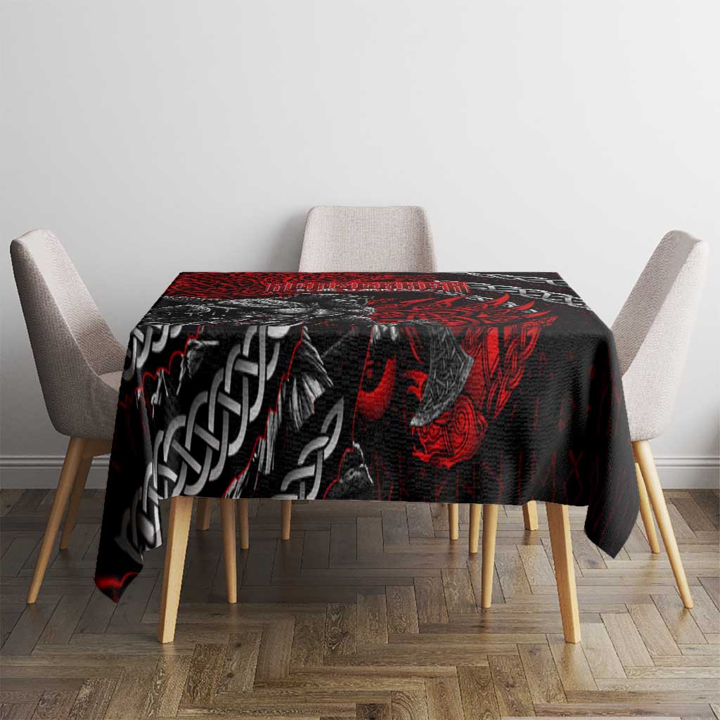 Berserker Bear Warrior Viking Tablecloth Tribal Strength and Runic Blood
