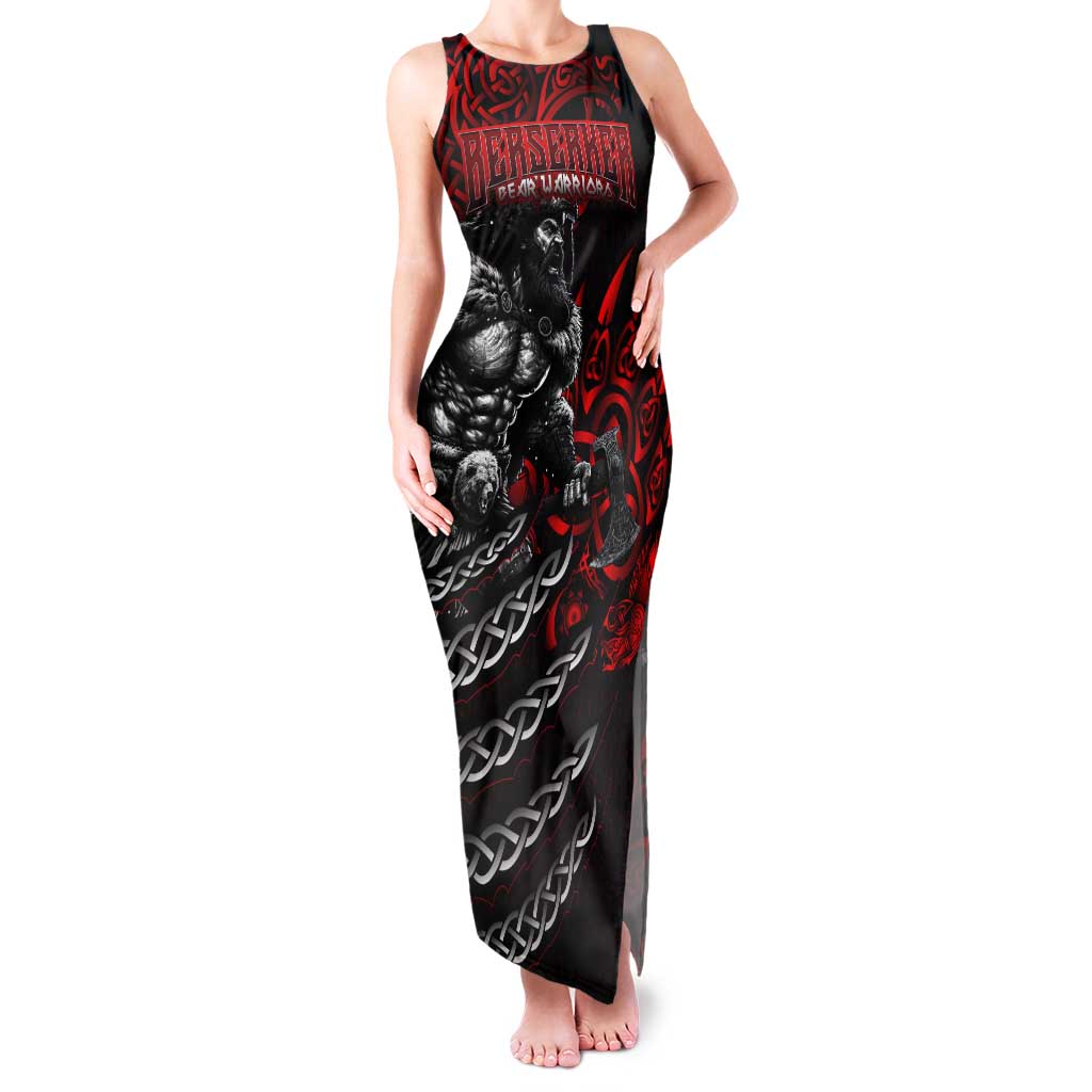 Berserker Bear Warrior Viking Tank Maxi Dress Tribal Strength and Runic Blood