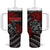 Berserker Bear Warrior Viking Tumbler With Handle Tribal Strength and Runic Blood