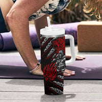 Berserker Bear Warrior Viking Tumbler With Handle Tribal Strength and Runic Blood