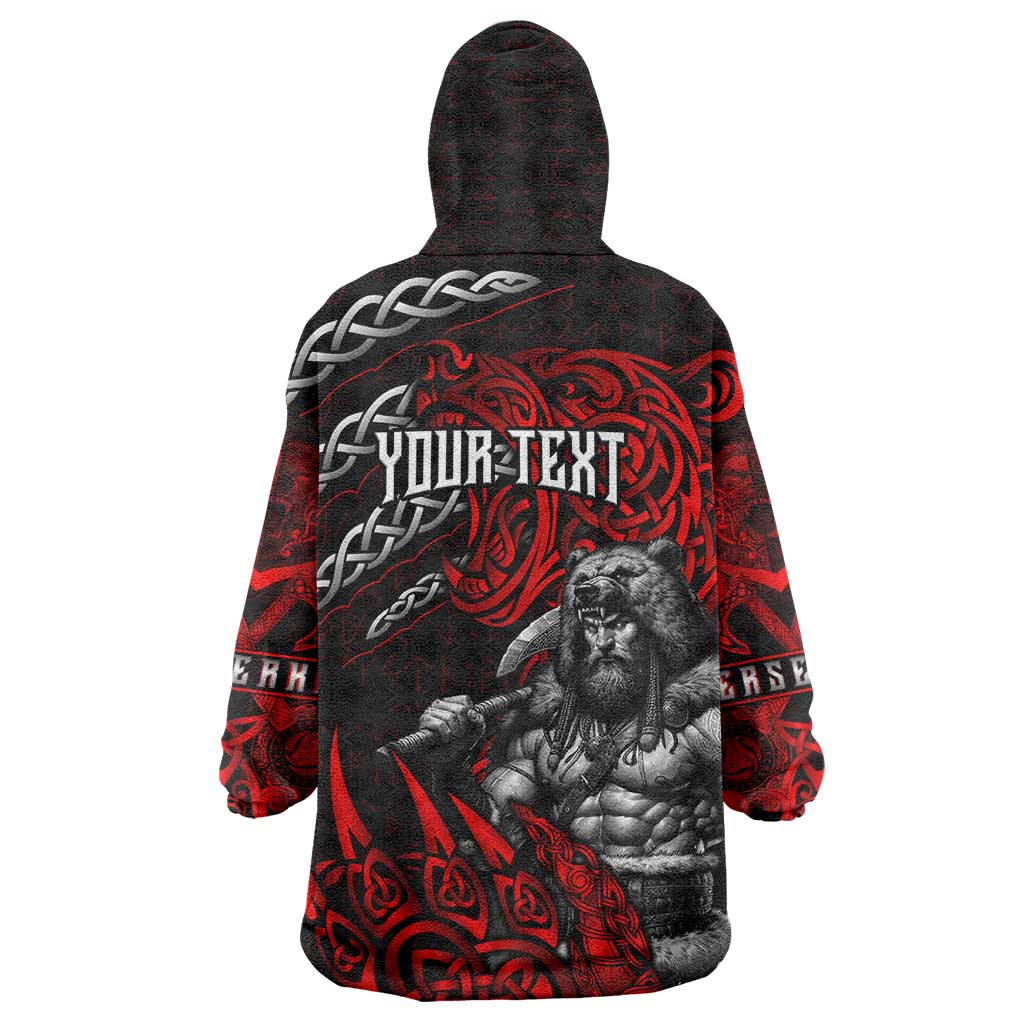 Berserker Bear Warrior Viking Wearable Blanket Hoodie Tribal Strength and Runic Blood