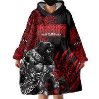 Berserker Bear Warrior Viking Wearable Blanket Hoodie Tribal Strength and Runic Blood
