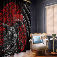 Berserker Bear Warrior Viking Window Curtain Tribal Strength and Runic Blood