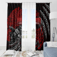 Berserker Bear Warrior Viking Window Curtain Tribal Strength and Runic Blood