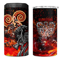 Ulfhednar Wofl Warrior Viking 4 in 1 Can Cooler Tumbler Runes Norse Mythology Fire