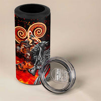 Ulfhednar Wofl Warrior Viking 4 in 1 Can Cooler Tumbler Runes Norse Mythology Fire