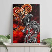 Ulfhednar Wofl Warrior Viking Canvas Wall Art Runes Norse Mythology Fire