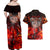 Ulfhednar Wofl Warrior Viking Couples Matching Off Shoulder Maxi Dress and Hawaiian Shirt Runes Norse Mythology Fire
