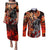 Ulfhednar Wofl Warrior Viking Couples Matching Puletasi and Long Sleeve Button Shirt Runes Norse Mythology Fire