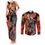 Ulfhednar Wofl Warrior Viking Couples Matching Tank Maxi Dress and Long Sleeve Button Shirt Runes Norse Mythology Fire