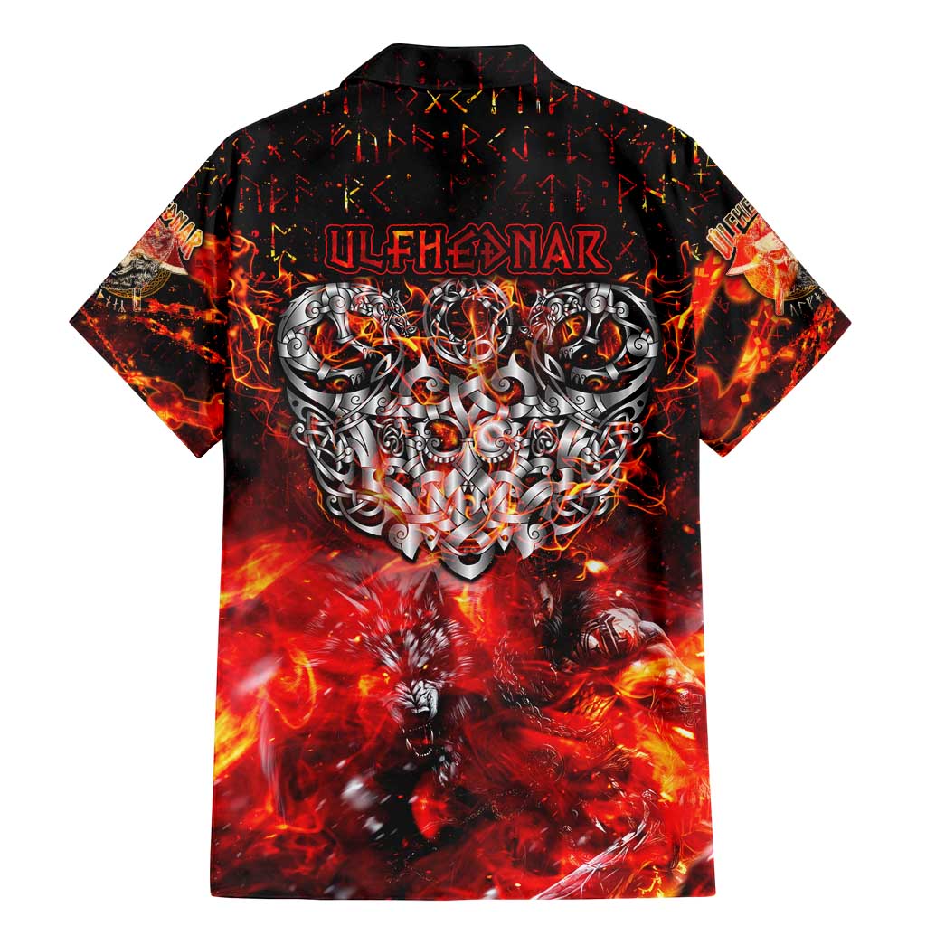 Ulfhednar Wofl Warrior Viking Family Matching Mermaid Dress and Hawaiian Shirt Runes Norse Mythology Fire