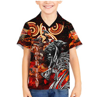Ulfhednar Wofl Warrior Viking Family Matching Mermaid Dress and Hawaiian Shirt Runes Norse Mythology Fire