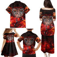 Ulfhednar Wofl Warrior Viking Family Matching Puletasi and Hawaiian Shirt Runes Norse Mythology Fire