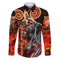 Ulfhednar Wofl Warrior Viking Family Matching Summer Maxi Dress and Hawaiian Shirt Runes Norse Mythology Fire