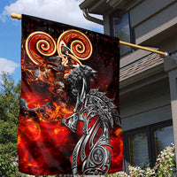 Ulfhednar Wofl Warrior Viking Garden Flag Runes Norse Mythology Fire