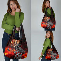 Ulfhednar Wofl Warrior Viking Grocery Bag Runes Norse Mythology Fire