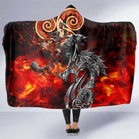 Ulfhednar Wofl Warrior Viking Hooded Blanket Runes Norse Mythology Fire