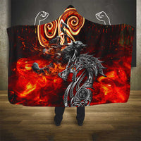 Ulfhednar Wofl Warrior Viking Hooded Blanket Runes Norse Mythology Fire