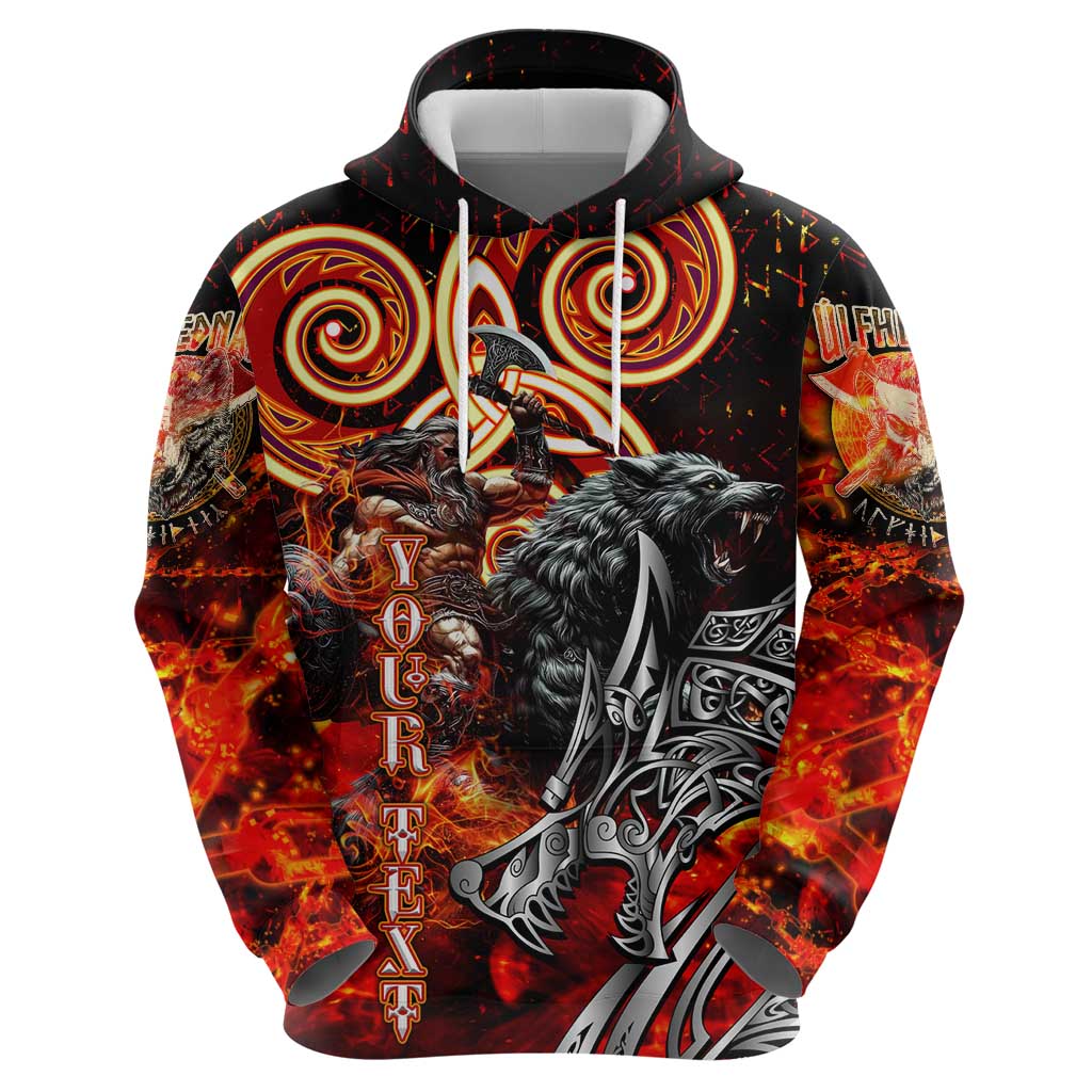 Ulfhednar Wofl Warrior Viking Hoodie Runes Norse Mythology Fire