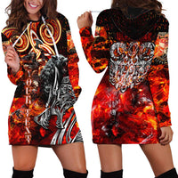 Ulfhednar Wofl Warrior Viking Hoodie Dress Runes Norse Mythology Fire