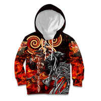 Ulfhednar Wofl Warrior Viking Kid Hoodie Runes Norse Mythology Fire