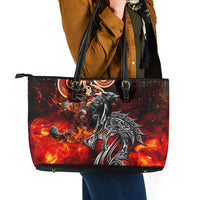 Ulfhednar Wofl Warrior Viking Leather Tote Bag Runes Norse Mythology Fire