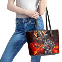 Ulfhednar Wofl Warrior Viking Leather Tote Bag Runes Norse Mythology Fire