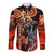 Ulfhednar Wofl Warrior Viking Long Sleeve Button Shirt Runes Norse Mythology Fire