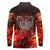 Ulfhednar Wofl Warrior Viking Long Sleeve Polo Shirt Runes Norse Mythology Fire