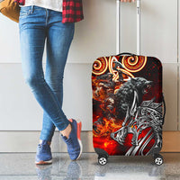 Ulfhednar Wofl Warrior Viking Luggage Cover Runes Norse Mythology Fire