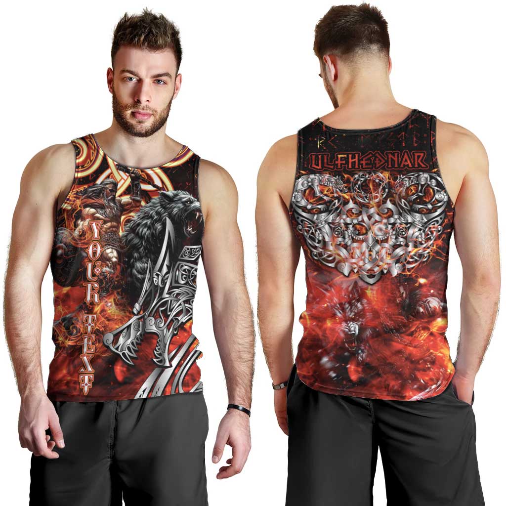 Ulfhednar Wofl Warrior Viking Men Tank Top Runes Norse Mythology Fire