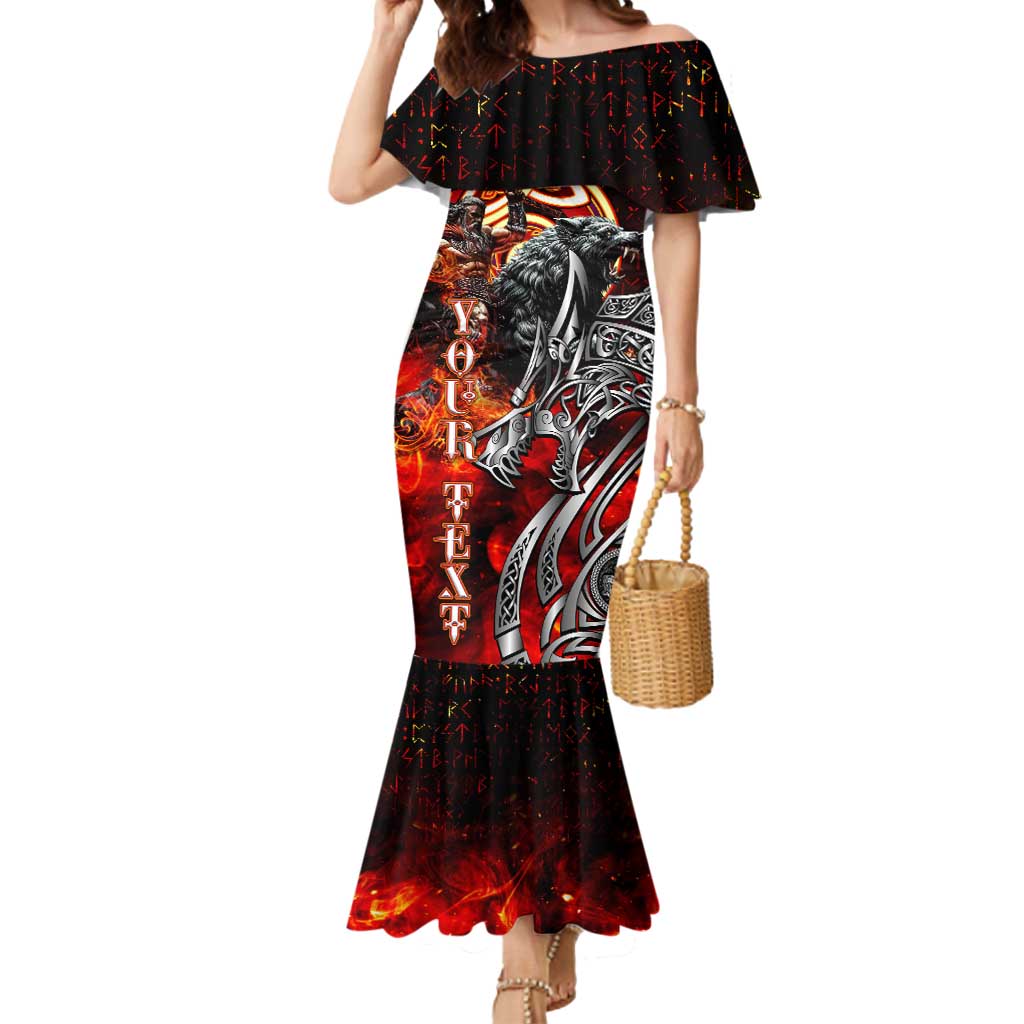 Ulfhednar Wofl Warrior Viking Mermaid Dress Runes Norse Mythology Fire