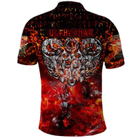 Ulfhednar Wofl Warrior Viking Polo Shirt Runes Norse Mythology Fire