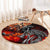 Ulfhednar Wofl Warrior Viking Round Carpet Runes Norse Mythology Fire