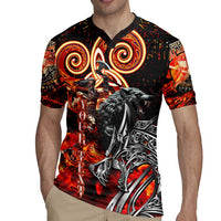 Ulfhednar Wofl Warrior Viking Rugby Jersey Runes Norse Mythology Fire