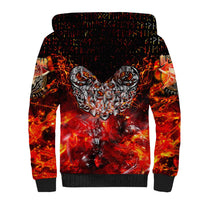 Ulfhednar Wofl Warrior Viking Sherpa Hoodie Runes Norse Mythology Fire