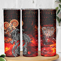 Ulfhednar Wofl Warrior Viking Skinny Tumbler Runes Norse Mythology Fire
