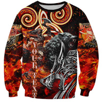 Ulfhednar Wofl Warrior Viking Sweatshirt Runes Norse Mythology Fire