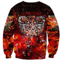 Ulfhednar Wofl Warrior Viking Sweatshirt Runes Norse Mythology Fire