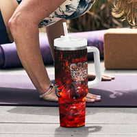 Ulfhednar Wofl Warrior Viking Tumbler With Handle Runes Norse Mythology Fire